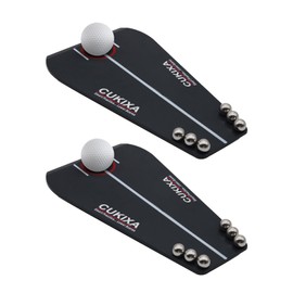 Golf Putting Tutor, Portable Golf Training Aid Putting Trainer, Putting Mirror Training Aid for Golf, Golf Alignment Training Aid, Golf Swing Training Aid for Practice Correct Putting, Black, 2 Pack