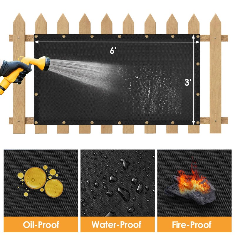 Fireproof Heat Shield for Wall Behind Grill Protect Deck Fence