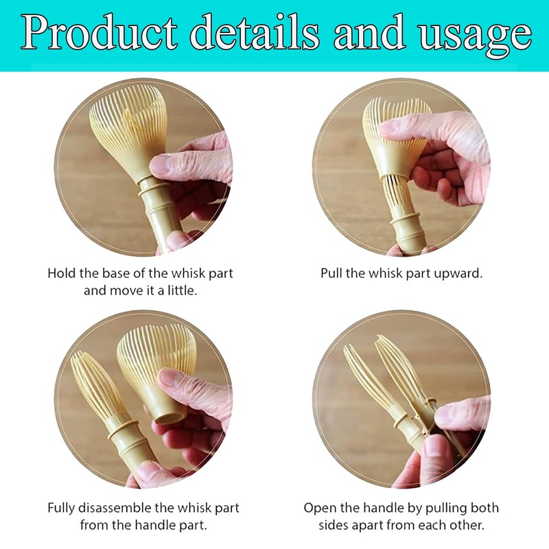 Xinghonyac Matcha Whisk, Easy to Clean Reusable Powder Whisk, Resin