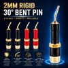 KOOKFJLLZ Banana Plug Adapter 2mm Rigid Pin, 30° Pre-Bent Gold-Plated