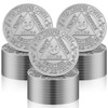100 Pcs Recovery AA Chips and Medallions Bulk,Silver,24 Hours
