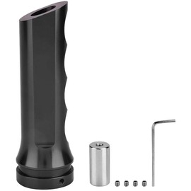 Cubierta del freno de mano, Fydn 16 mm Auto Aluminio Universal Freno de mano Cuff Decoración Modificado Accesorio Funda para la mayoría de los automóviles(Negro)