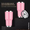 30oz De Termo Portátil De Acero Inoxidable Con Calor Y