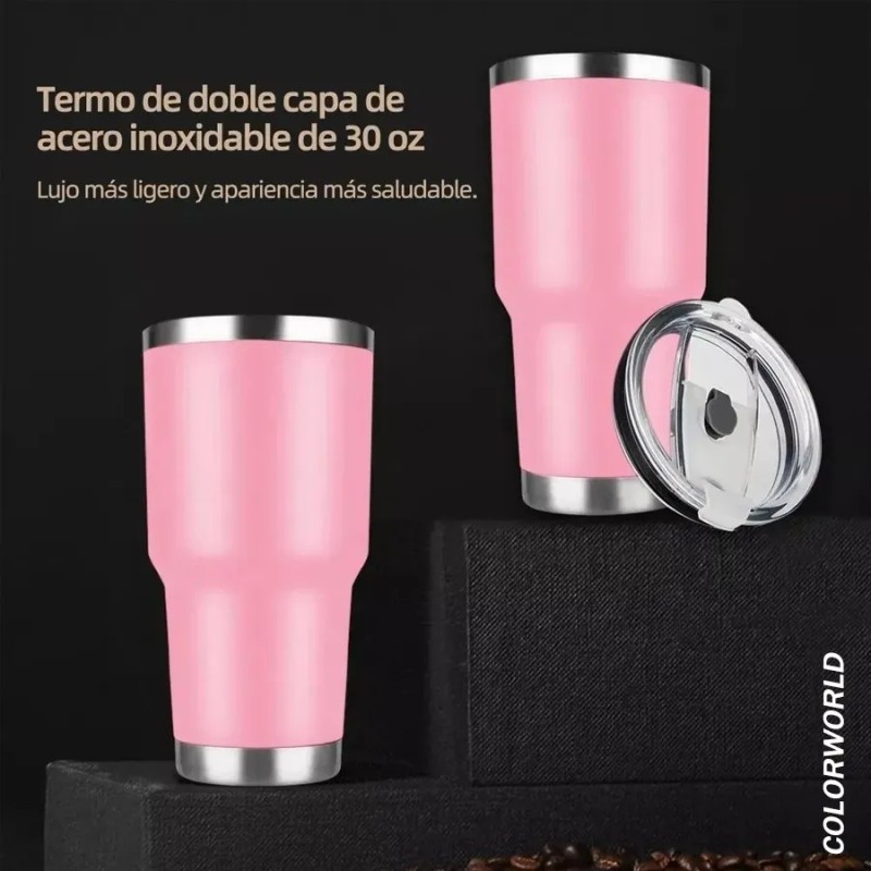 30oz De Termo Portátil De Acero Inoxidable Con Calor Y