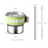 ERCRYSTO Stainless Steel Coffee Tumbler with Leak-Proof Lid - 13.5oz