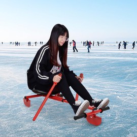 Ice Skating Equipment, Snow Racer Sled Ski Sled Slider Board, Max Weight 176.4 lbs Winter Outdoor Activity Ski Sleds Slider Board