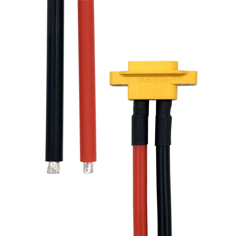 2Pcs Amass XT60E-M Plug Male Battery Connector Mountable Pigtail Cable,XT60