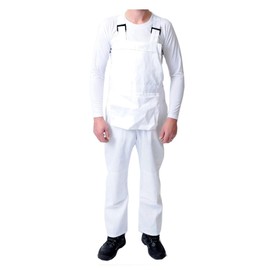 GRS Bib and Brace Dungaree Overalls Painters Suit for Decorators Builders, White, 5XL