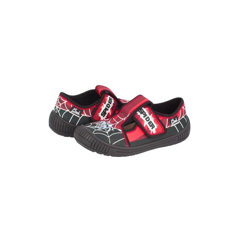 Beck Boys Spider Slippers, black