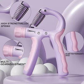TUOBOUNDARY Grip Trainer for Teens and Women Forearm Strength Trainer, Adjustable Resistance, Non-Slip, Suitable for Finger Strength Training Muscle Building Home Gym 11.02-44.09 lbs (5-20kg) 2PCS