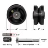 LONGRUNFORU 4" X 2" Sliding Gate Rollers, Cast Iron V