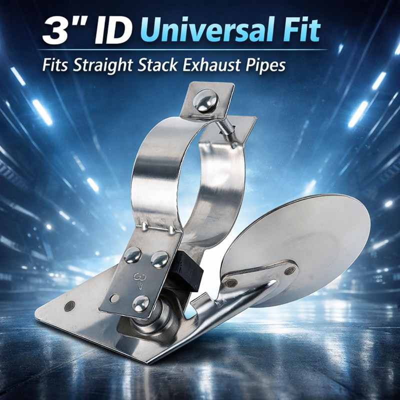 3 Inch Exhaust Pipe Rain Cap,T304 Stainless Steel,Heavy Duty Flip