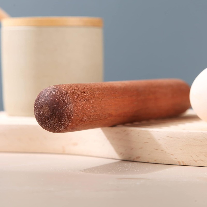 PENGQIMM Wood Rolling Pin, 20cm Wood Rolling Pin Without Handles