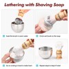 Anbbas 5IN1 Shaving Brush Set,Nylon Bristles Wood Handle and Stainless