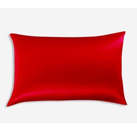 Primeone 2 Pack Satin Pillowcase for Hair and Skin Cooling, Similar to Silk Pillowcase, Pillow Cases 2 Pack with Envelope Closure, Gifts For Women, Standard Size 50x75 cm (Red)