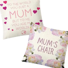 eBoutik - Stylish Novelty Gift For Mum From Son, Daughter - Set of 3 Unique Cushion Covers Decoration For Mother - Throw Pillow Cover For Summer, Birthdays, Easter etc.