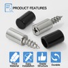 Jamiikury 12pcs Screw in Shelf Pins with Anti-Slip Black Sleeve,