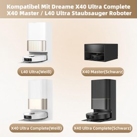 NIXOOT 20 St1ck Zubeh?rset f1r Dreame X40 Ultra Complete / X40 Master / L40 Ultra Staubsauger, Ersatzteile 1 Hauptb1rste 6 Staubbeutel 4 Wischpads 4 Aktivkohlefilter 4 Seitenb1rste 1 Reinigungszubeh?r