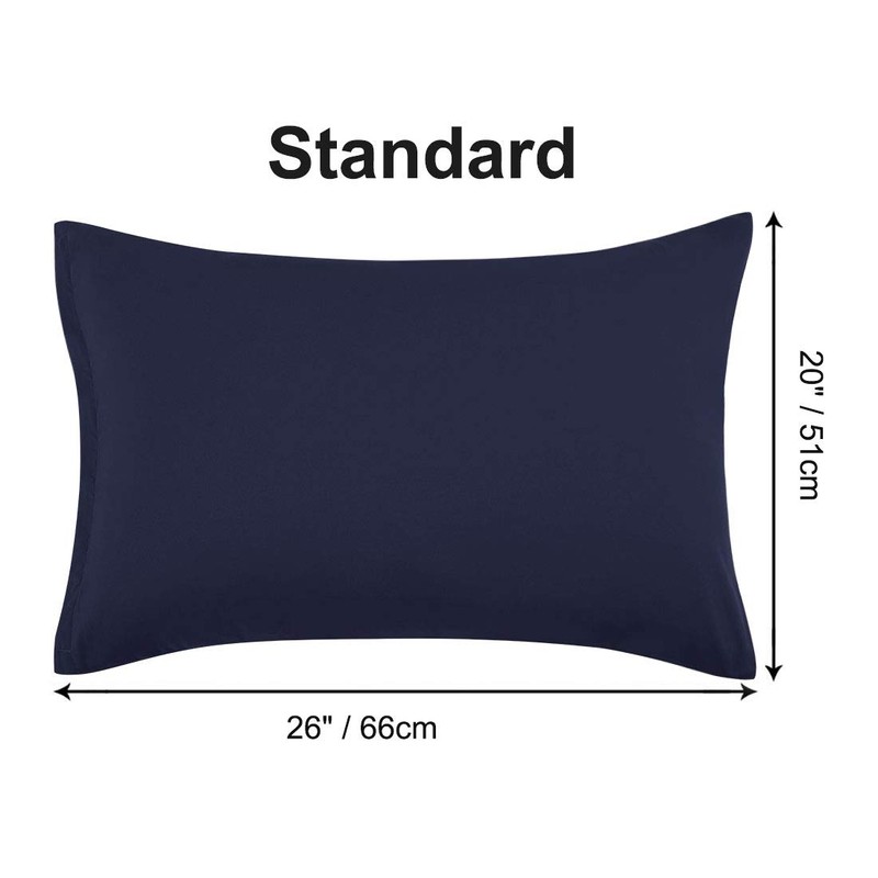 PiccoCasa Zippered Pillowcases, 100% Brushed Microfiber Polyester Pillow Case Cover,