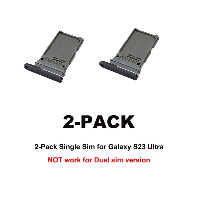 2PCS for Galaxy S23 Ultra Single SIM Card Tray Replacement,