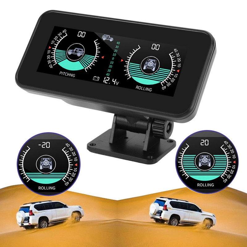 Universal Intelligent Car Inclinometer Tilt Gauge High Resolution HUD Digital