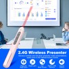 QUI Presentation Clicker for PowerPoint, RF 2.4GHz USB Wireless Presenter