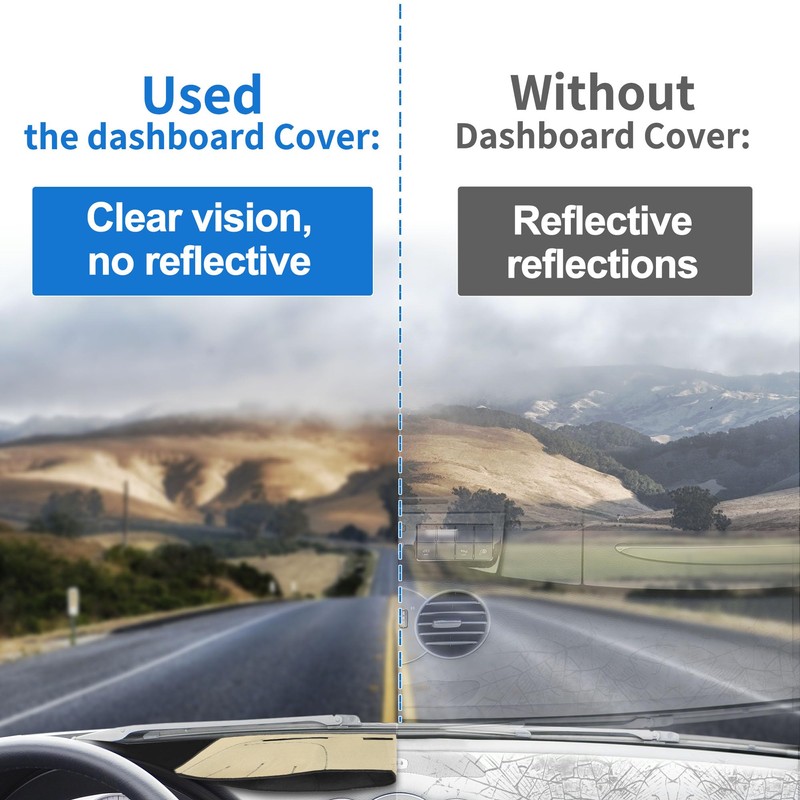RATCHROLL Dashboard Cover Anti-Slip/Anti Dust Dash Cover Mat Carpet for
