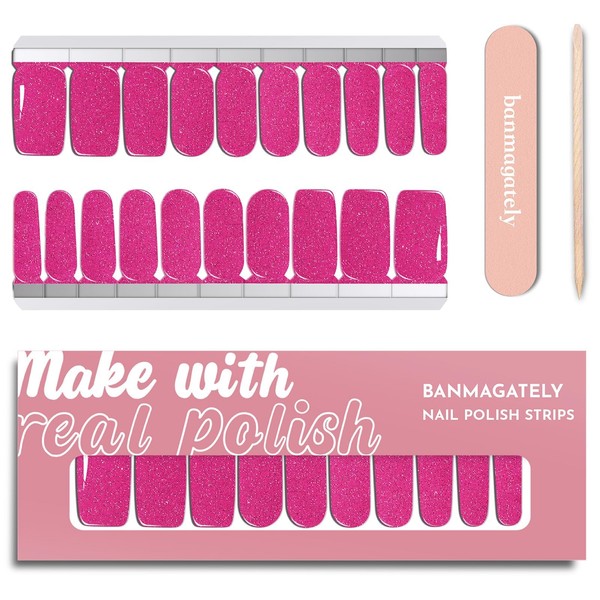 banmagately Nail Polish Strips, 20Pcs Salon Quality Gel Nail Stickers,