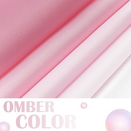 Lazzzy Ombre Pink Shower Curtain for Bathroom Fabric Shower Curtain Set with 12 Shower Curtain Hooks Waterproof Modern Cute Shower Curtain for RV Camper Hotel 70x72 Inches Long 1 Panel Pink