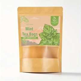 NHAT ANH FARM - Premium Mint Tea Bags, 40 Mint Tea Bags, 100% Natural Dried Mint Leaves, Naturally Sweet Herbal Tea, Sugar-Free, Caffeine-Free, No Additives.