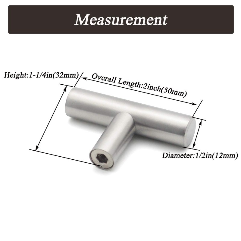 5 Pack 2 inch Stainless Steel Kitchen Cabinet Door Handles