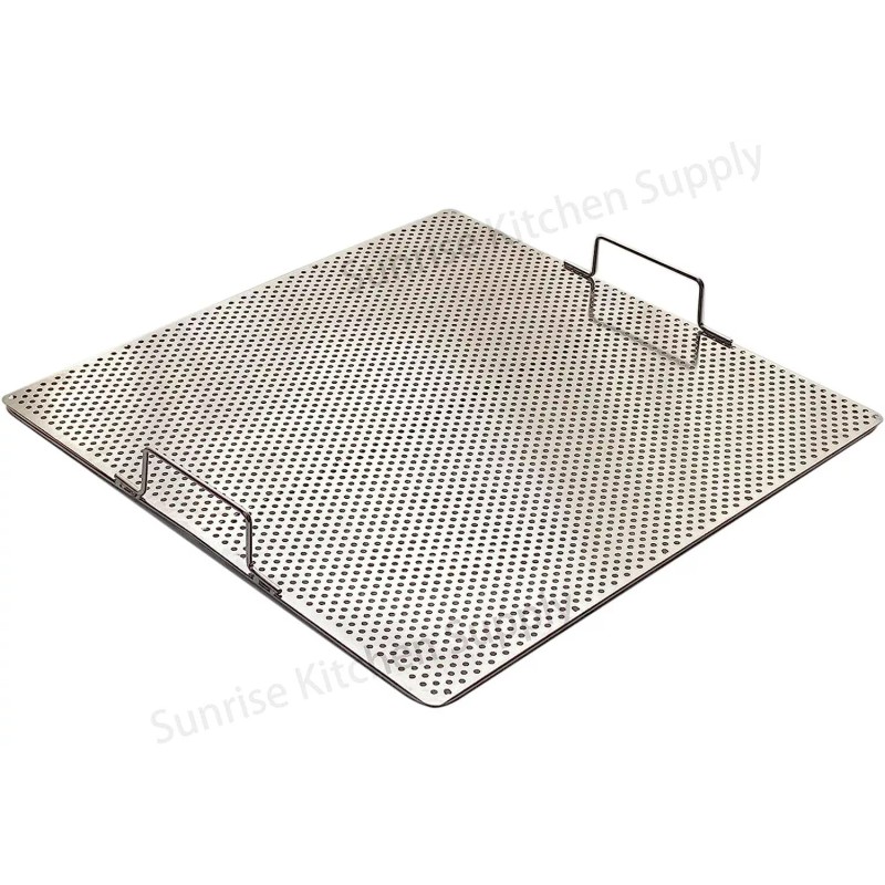 Sunrise 13.5" Stainless Steel Fryer Crumb Screen Gate (Solid Screen)