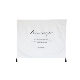 ND Tapestry, Stylish, Nordic Tassel, Fringe, Telework, Background, Remote Work, Cafe Style, Simple, Monotone (White)