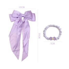 1 x Bow Hair Clip and 1 x Elastic Bow Hair Rope, Satin Hair Clip, Cute Hair Accessories, Ponytail Hair Accessories, Bow Hair Accessories, Hair Accessories