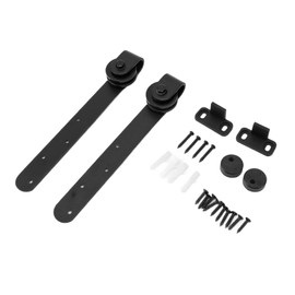 Kit de Herrajes para Puertas Corredizas de Granero con Riel de Puerta de Derivación Doble Individual, Herrajes para Puertas de Granero de Derivación, Herrajes para Puertas