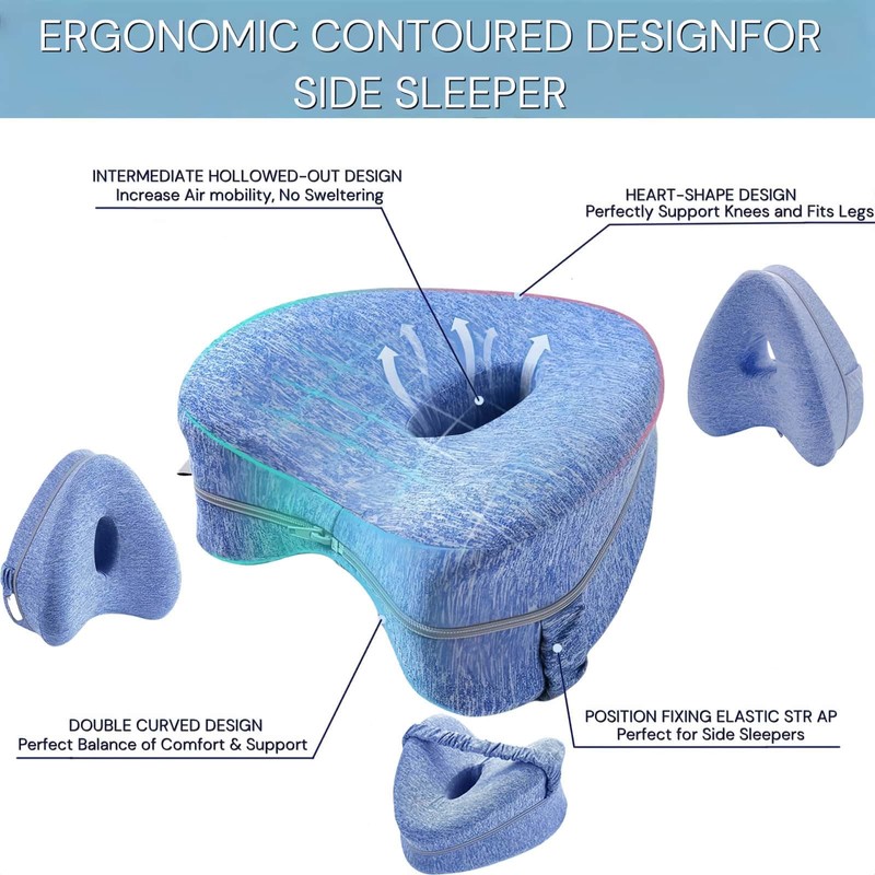 Alignment Pillow for Side Sleepers, Leg Pillow for Side Sleepers