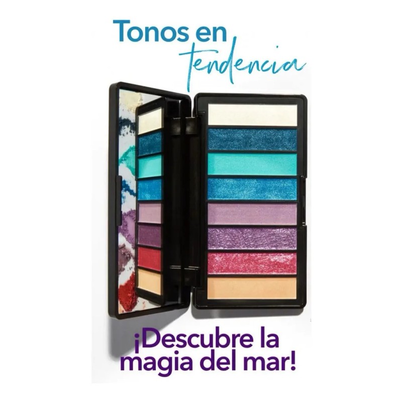 Paleta De Sombras Sweetie Splash Jafra Estuche Sirena Azul-turquesa