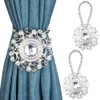 2PCS Curtain Tiebacks Clips Buckle Strong Magnetic Holdbacks Holders,Shining Artificial