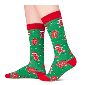 Christmas Gifts Stocking Socks For Boys Girls - Secret Santa Socks Xmas Stocking Stuffers for Kids 7-9 Years Gingerbread Gifts