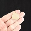 Unbranded 2 Gingerbread House Gold Tone Enamel Charms - E1168