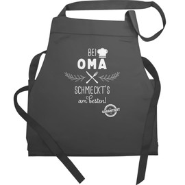 Shirtracer - Apron - Women's 1 - Cooking Apron with Grandma schmeckts am Besten I Cooking Apron Gift Grandma I Grandma Cooking Apron I Kitchen Apron Grandma I Gift Grandma Christmas I Grandma Gift I