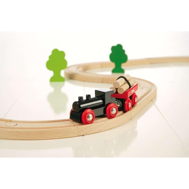 BRIO 33042 Wooden Rail, Educational Toy, Small Forest Basic Rail
