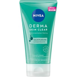 NIVEA Derma Skin Clear Anti-Unreinheiten Peeling (150 ml), hautverfeinerndes Anti Pickel Peeling für Gesicht und Körper, Gesichtspeeling mit Salicylsäure und Niacinamid