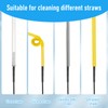 2PCS Silicone Straw Brushes Silicone Straws Cleaner, 6mm+8mm Extra Long