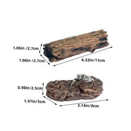 Kisangel PVC Mini Tree Stump Figurine Fake Stone Model Mini Garden Ornament Artificial Tree Stump for Decor