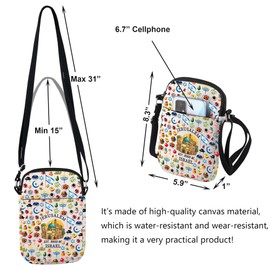 Zuo Bao Jerusalem Travel Messenger Bag Jerusalem Historical City Keepsake Gift Israel Trip Crossbody Bag (JERUSALEM)
