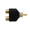 [F-FACTORY] RCA/Pin Terminal 2 Distribution Adapter, RCA (Male) to RCA