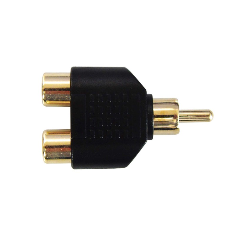 [F-FACTORY] RCA/Pin Terminal 2 Distribution Adapter, RCA (Male) to RCA