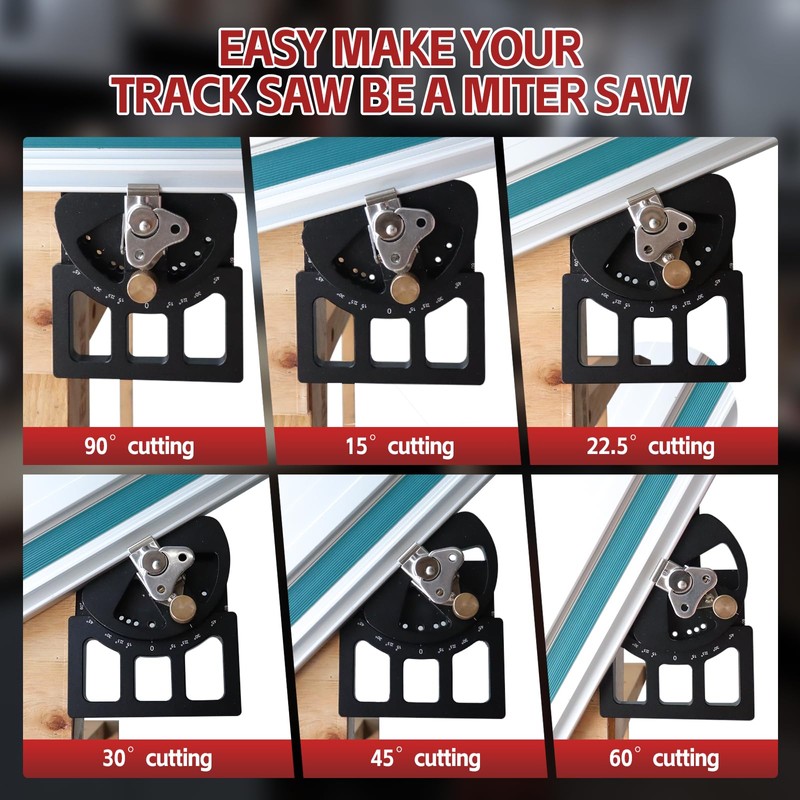 Adjustable Guide Rail Square with Angle Stop -60° to 60°,