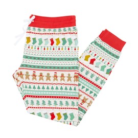Little Sleepies Plant-Derived Viscose Women's Holiday Pajama Bottoms - Soft Jogger-Style Pajama Bottoms, Women's Pajamas, Matching Family Pajamas, Lightweight Sleepwear, Long Pants, Fair Isle, L